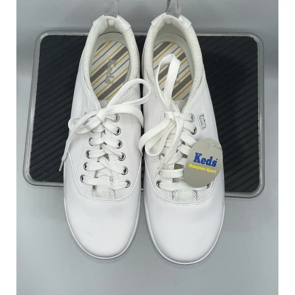 Keds White‎ Leather Classic Original Sneaker Shoes Womens 8